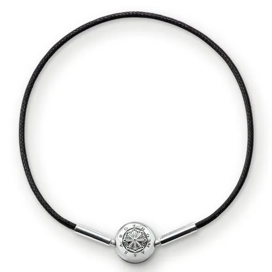 Thomas Sabo Karma Beads Sterling Silver Black Bracelet 19cm