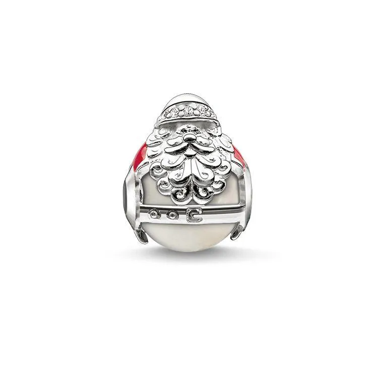 Thomas Sabo Karma Beads Sterling Silver Red Enamel Santa Claus Charm D