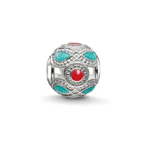 Thomas Sabo Karma Beads Turquoise Red Enamel Charm