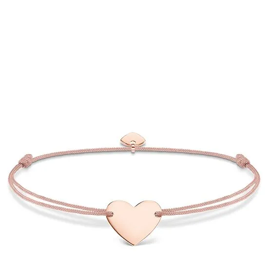 Thomas Sabo Little Secrets Rose Gold Plated Silver Pink Heart Bracelet