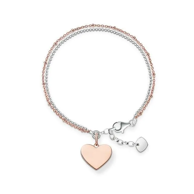 THOMAS SABO Love Bridge Double Strand Heart Bracelet