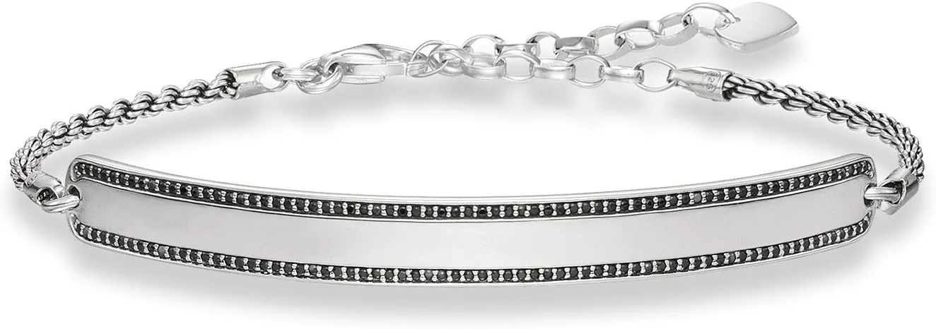Thomas Sabo Love Bridge Sterling Silver Black Zirconia Bracelet