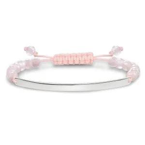 Thomas Sabo Love Bridge Sterling Silver Rose Quartz Bracelet D
