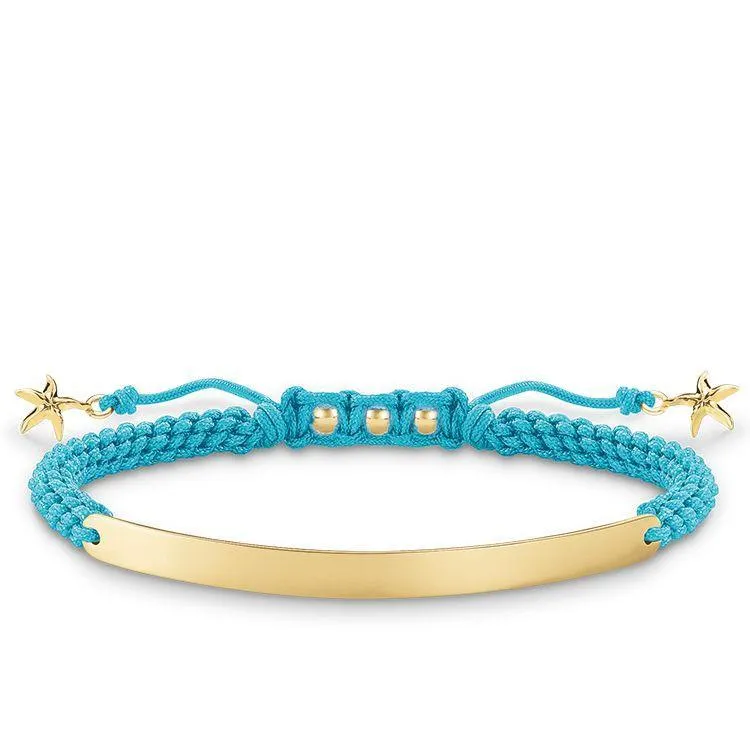Thomas Sabo Love Bridge Yellow Gold Starfish Blue Bracelet D
