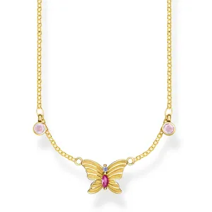Thomas Sabo Magic Garden Gold Plated Butterfly Necklace