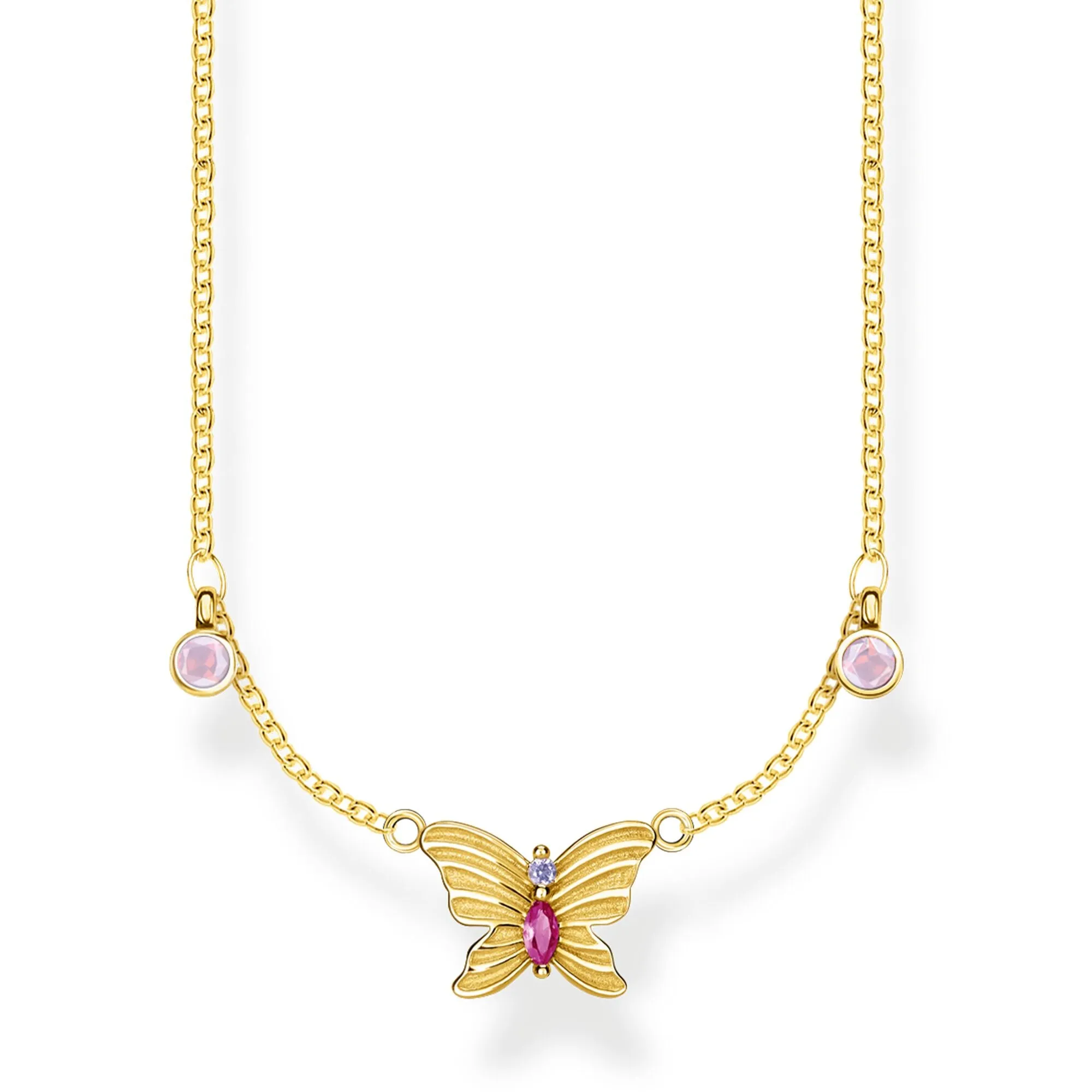 Thomas Sabo Magic Garden Gold Plated Butterfly Necklace