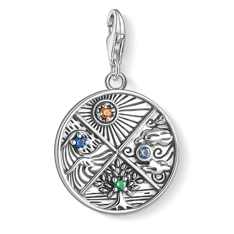 Thomas Sabo Multicoloured Earth Water Air Fire Four Elements Pendant Charm