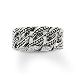 Thomas Sabo Rebel At Heart Sterling Silver Chain Ring D