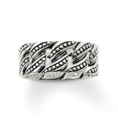 Thomas Sabo Rebel At Heart Sterling Silver Chain Ring D
