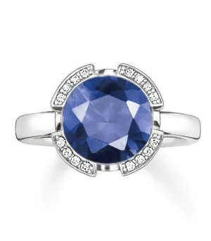 Thomas Sabo Ring Glam And Soul Dark Blue Corundum Silver