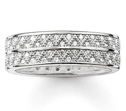Thomas Sabo Ring Glam And Soul White Zirconia Silver D