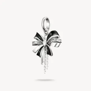 Thomas Sabo Sterling Silver Black Bow Connect Charm
