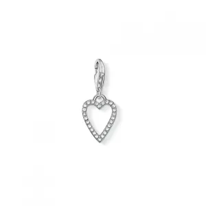 Thomas Sabo Sterling Silver Cut-out Zirconia Heart Pendant Charm