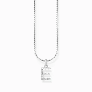 Thomas Sabo Sterling Silver Letter E Necklace