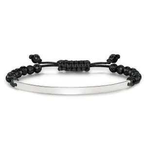Thomas Sabo Sterling Silver Love Bridge Black Obsidian Bracelet D