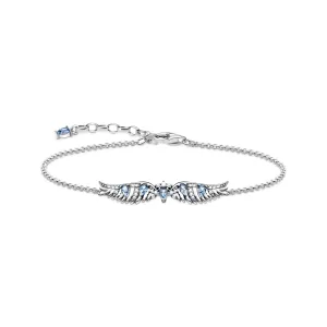 Thomas Sabo Sterling Silver Phoenix Wing Blue Stones Bracelet