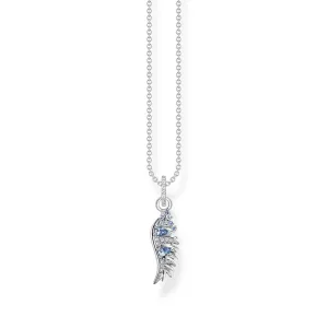 Thomas Sabo Sterling Silver Phoenix Wing Blue Stones Necklace D