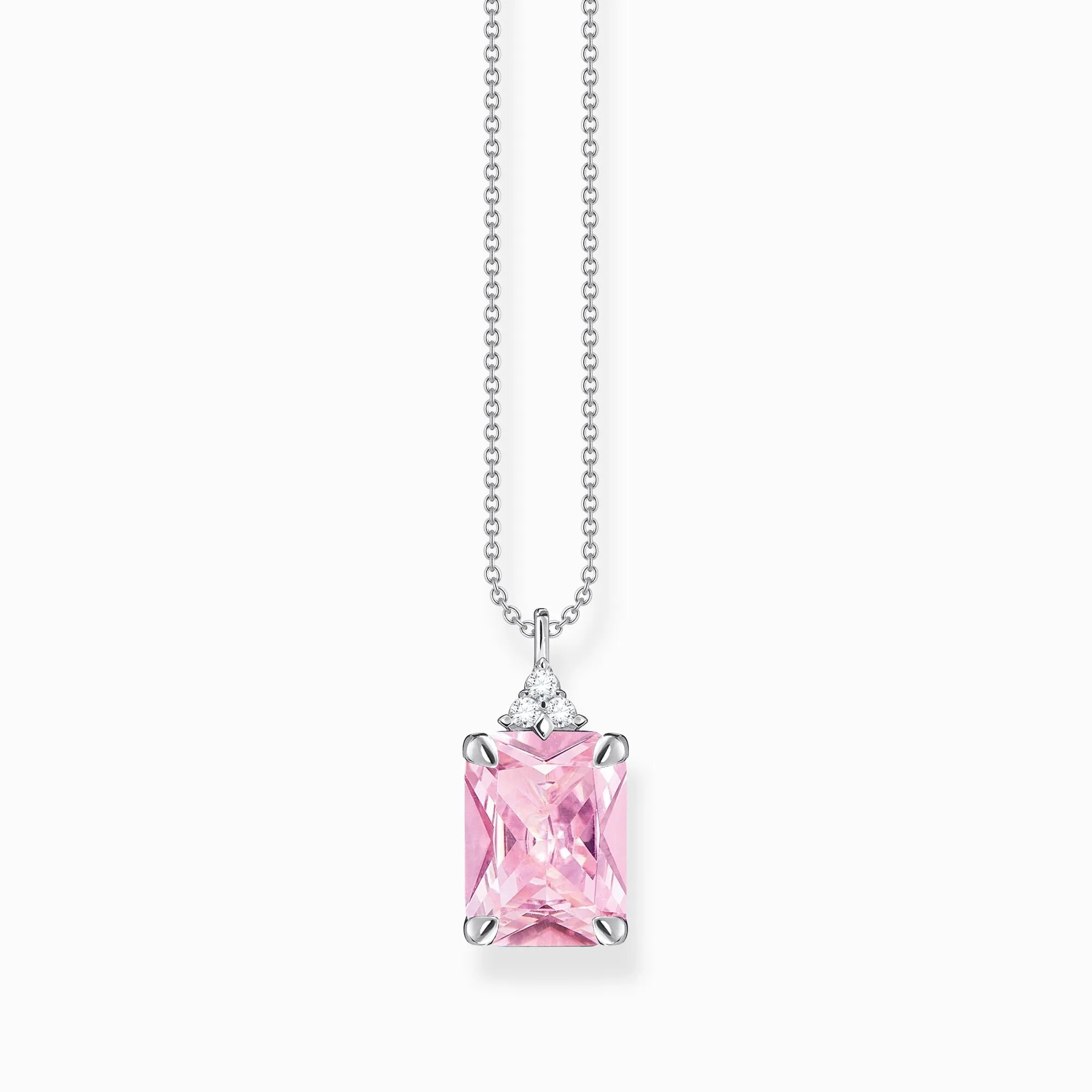 Thomas Sabo Sterling Silver Pink Stones Necklace