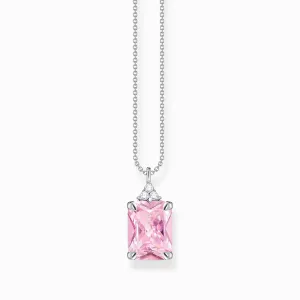 Thomas Sabo Sterling Silver Pink Stones Necklace