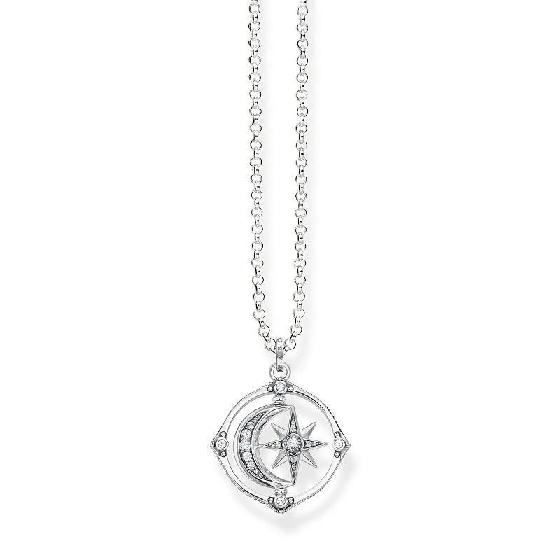 Thomas Sabo Sterling Silver Star Moon Necklace D