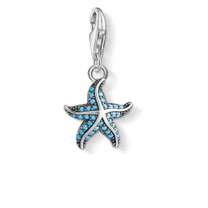 Thomas Sabo Sterling Silver Turquoise Starfish Charm