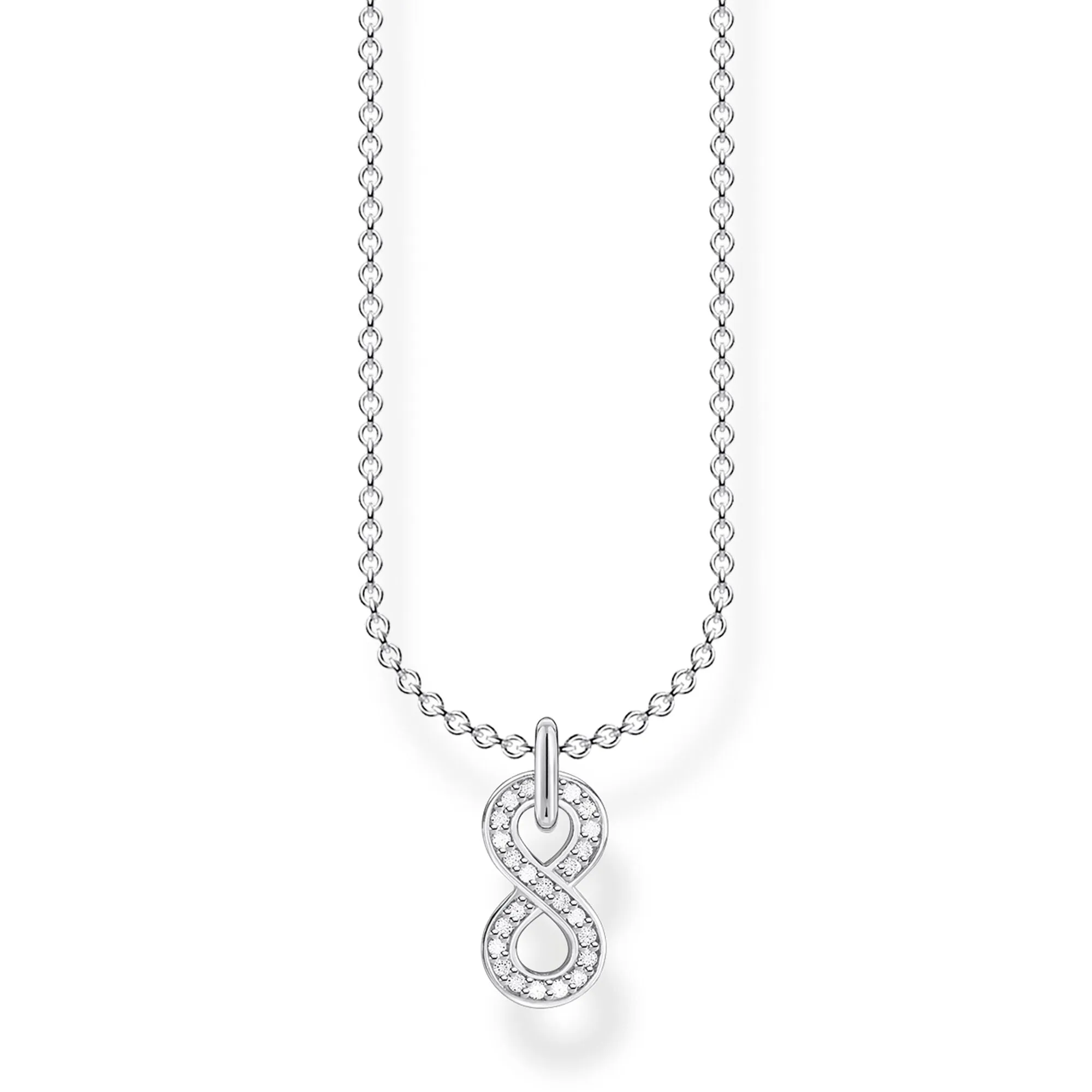Thomas Sabo Sterling Silver White CZ Infinity Necklace D