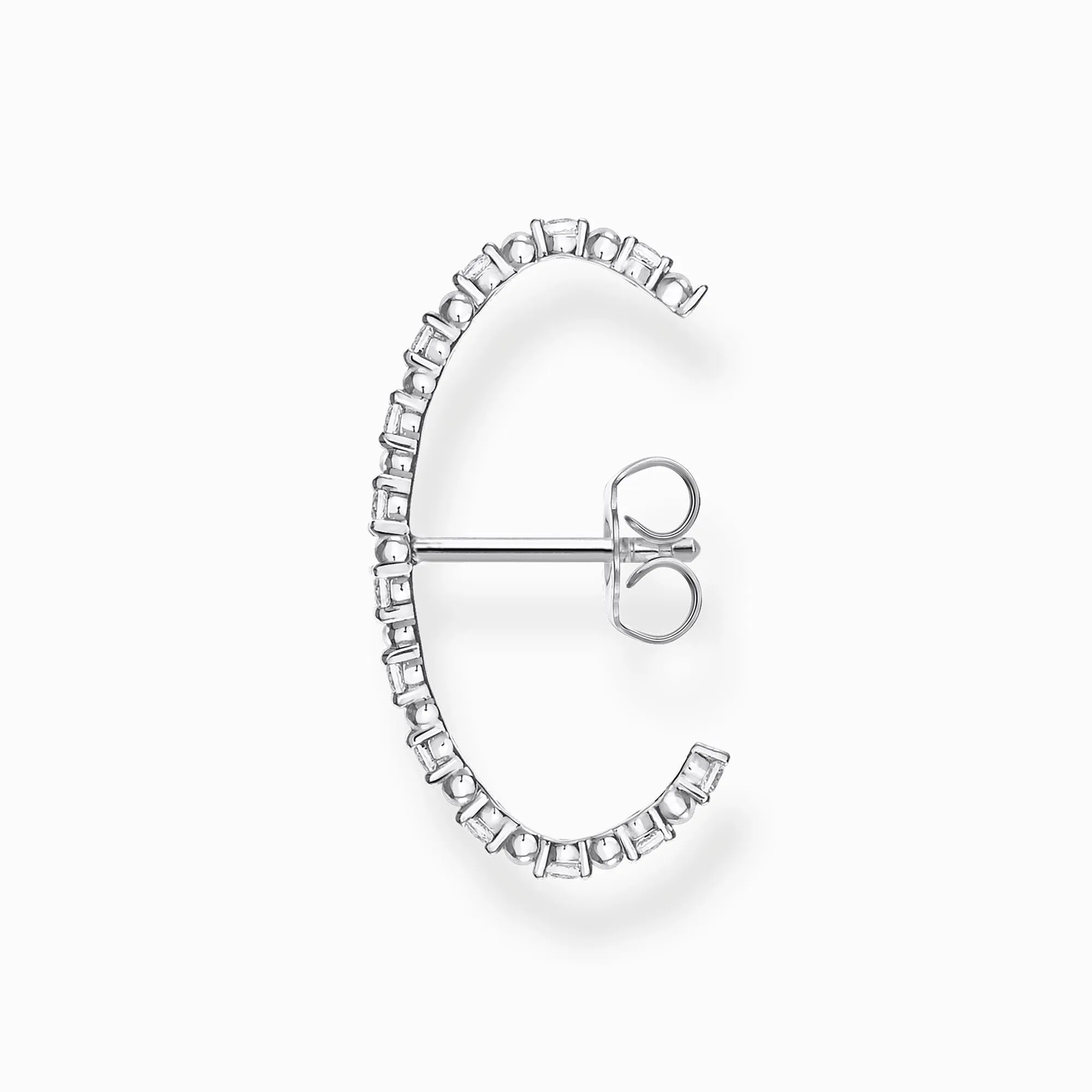 Thomas Sabo Sterling Silver White Stone Single Cuff Earring
