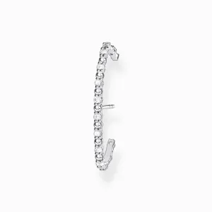 Thomas Sabo Sterling Silver White Stone Single Cuff Earring