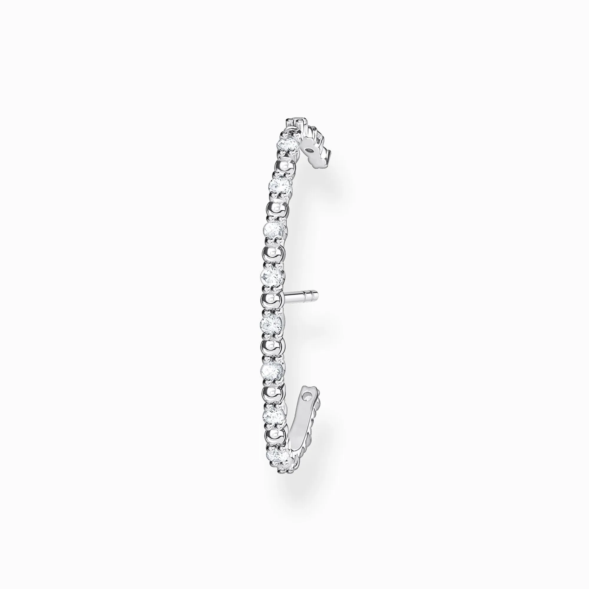 Thomas Sabo Sterling Silver White Stone Single Cuff Earring