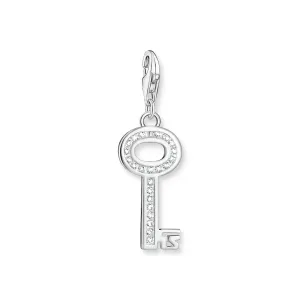Thomas Sabo Sterling Silver White Stones Key Charm
