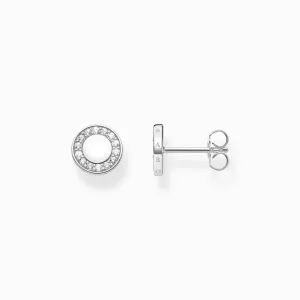 Thomas Sabo Sterling Silver White Stones Round Stud Earrings