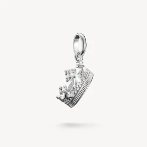 Thomas Sabo Sterling Silver White Zirconia Crown Connect Charm