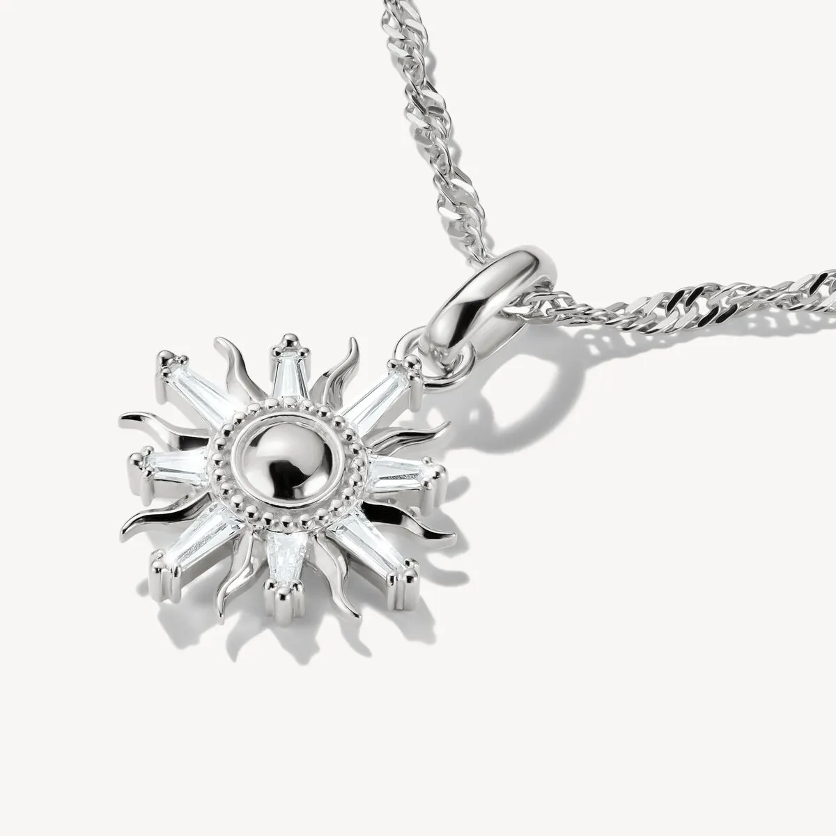 Thomas Sabo Sterling Silver White Zirconia Sun Connect Charm