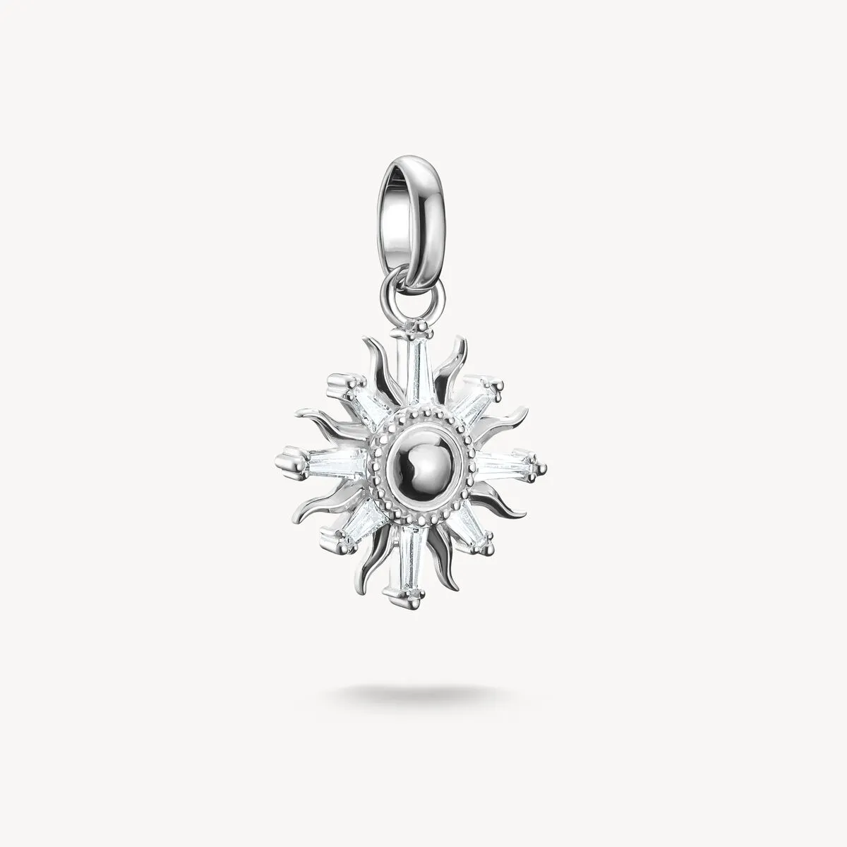 Thomas Sabo Sterling Silver White Zirconia Sun Connect Charm
