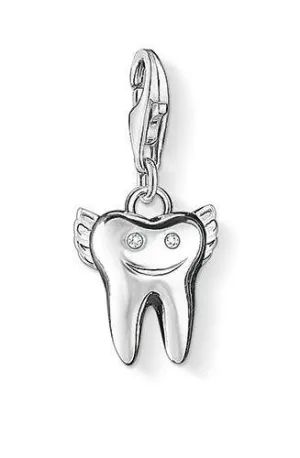 Thomas Sabo Sterling Silver White Zirconia Tooth Fairy Charm D