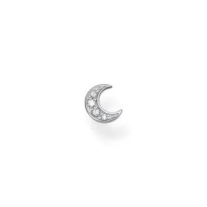 Thomas Sabo Sterling Silver Zirconia Moon Single Stud Earring