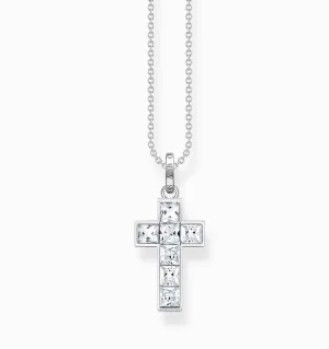 Thomas Sabo White Stone Cross Necklace