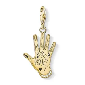 Thomas Sabo Women Gold Plated Hand Clasp Pendant Charm