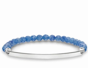 Thomas Sabo Bracelet Love Bridge Dumortierite Silver 17.5cm