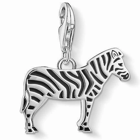 Thomas Sabo Charm Club Sterling Silver Black Enamel Zebra Charm D