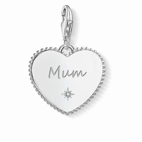 Thomas Sabo Charm Club Sterling Silver Heart Mum Charm D