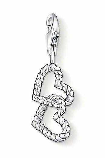Thomas Sabo Charm Club Sterling Silver Hearts Charm