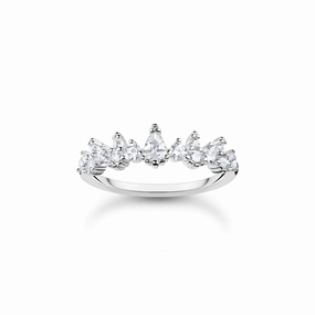 Thomas Sabo Charm Club Sterling Silver Ice Crystals Ring