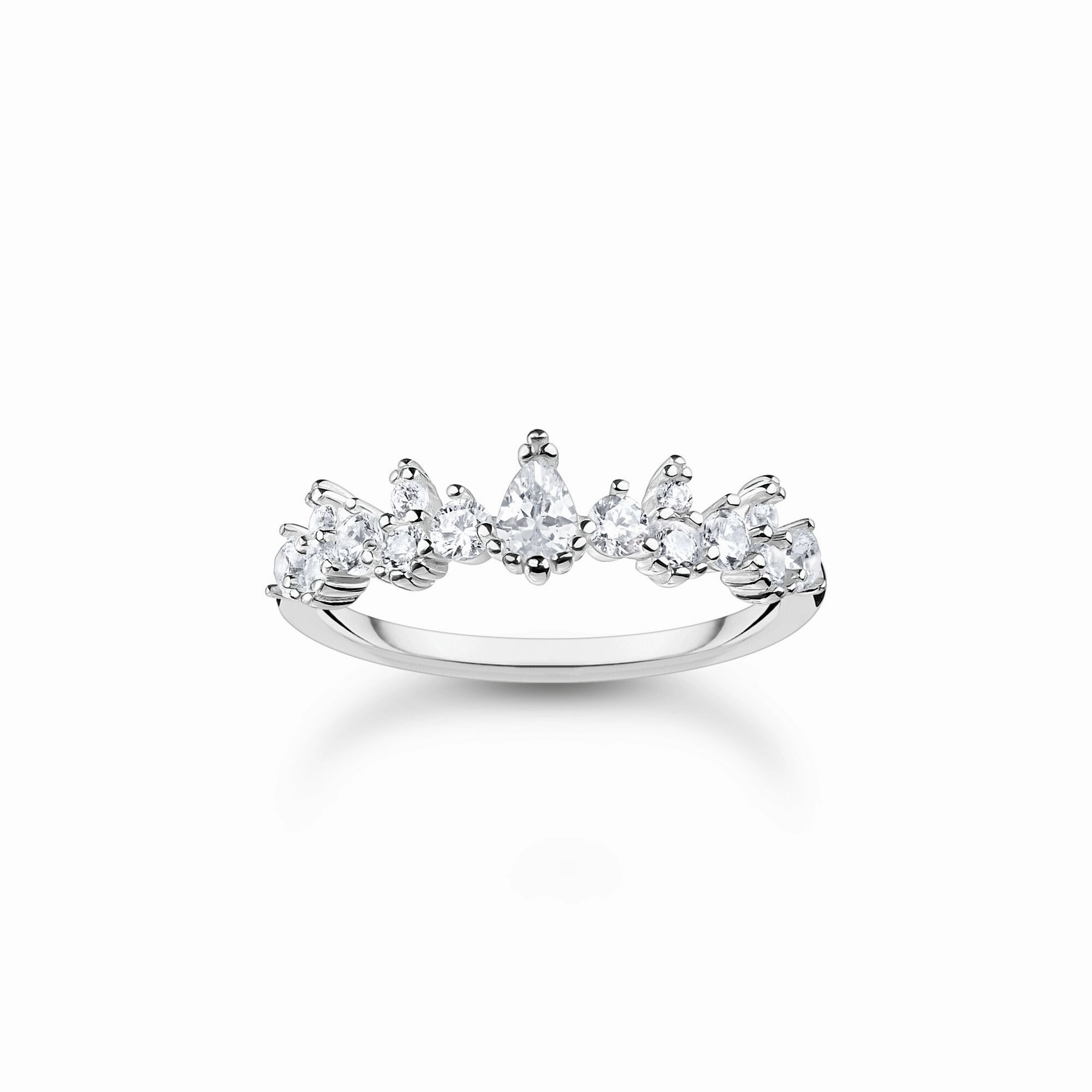 Thomas Sabo Charm Club Sterling Silver Ice Crystals Ring