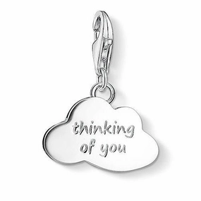 Thomas Sabo Charm Club Sterling Silver Thinking Of You Cloud Charm D