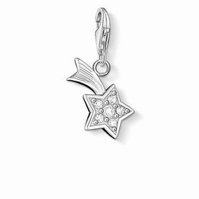 Thomas Sabo Charm Club Sterling Silver White Zirconia Shooting Star Charm