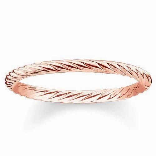 Thomas Sabo Glam And Soul Rose Gold Plated Silver Cord Look Ring D