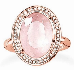 Thomas Sabo Glam And Soul Rose Gold Rose Quartz Maharani Ring D