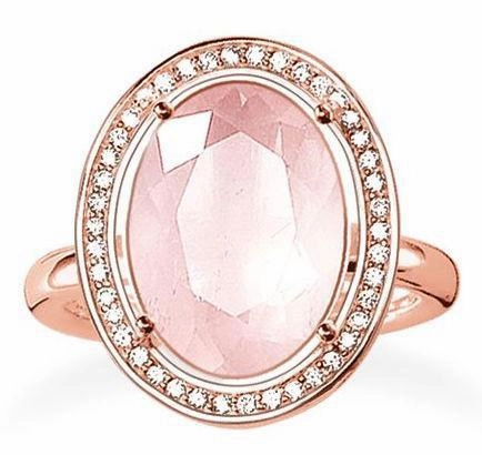 Thomas Sabo Glam And Soul Rose Gold Rose Quartz Maharani Ring D