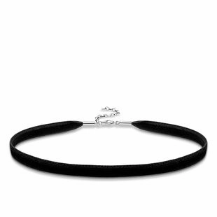 Thomas Sabo Glam And Soul Sterling Silver Black Choker Necklace